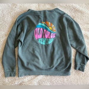 Green Hoodie with Vibrant Old Forge New York Graphic / size large